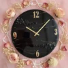 Black Marble & Gold Epoxy Resin Wall Clock
