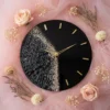 Black & Gold Epoxy Resin Wall Clock