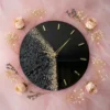 Black & Gold Epoxy Resin Wall Clock
